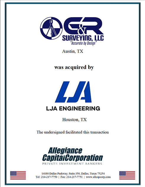 Image of Tombstone for G&R Surveying acquisition